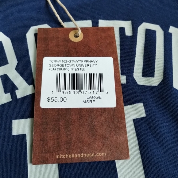 Medium Large Mens Mitchell & Ness Georgetown Hoyas Champ City Tee Shirt - Picture 6 of 11